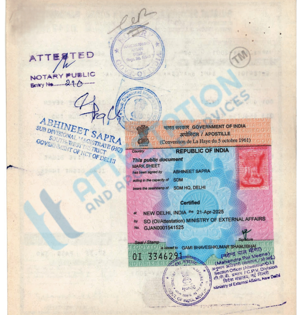 Marksheet and Transcript Apostille Services in India – secure and reliable legalization for academic documents